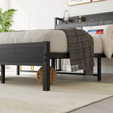 Full Full Size Bed Frame With Storage Headboard Charging Station - Serenova - Omega Lifestyles
