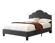 Full Gray Upholstered Solid Wood Bed Frame - Serenova - Omega Lifestyles