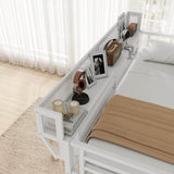 Full Metal Full Size Loft Bed With Desk Charging Station - Serenova - Omega Lifestyles