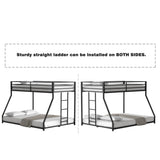 Full Metal Twin Over Full Bunk Bed With Ladder And Guardrails - Serenova - Omega Lifestyles