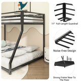Full Metal Twin Over Full Bunk Bed With Ladder And Guardrails - Serenova - Omega Lifestyles