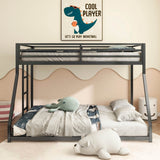 Full Metal Twin Over Full Bunk Bed With Ladder And Guardrails - Serenova - Omega Lifestyles
