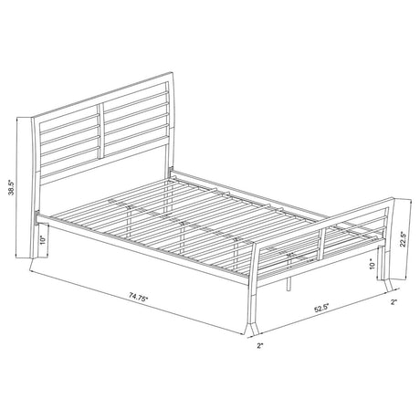 Full Silver Metal Kids Bed Frame - Serenova - Omega Lifestyles