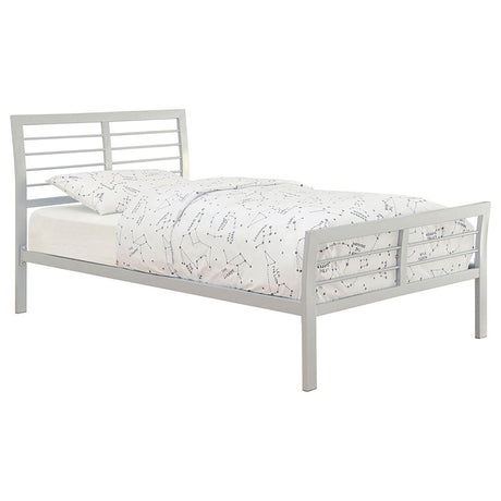 Full Silver Metal Kids Bed Frame - Serenova - Omega Lifestyles