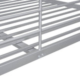 Full XL Over Queen Iron Metal Bunk Bed Silver Finish - Sleep Galleria