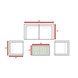Fully Assembled 4 - Person Outdoor Wicker Seating Group With Cushions - Serenova - Omega Lifestyles