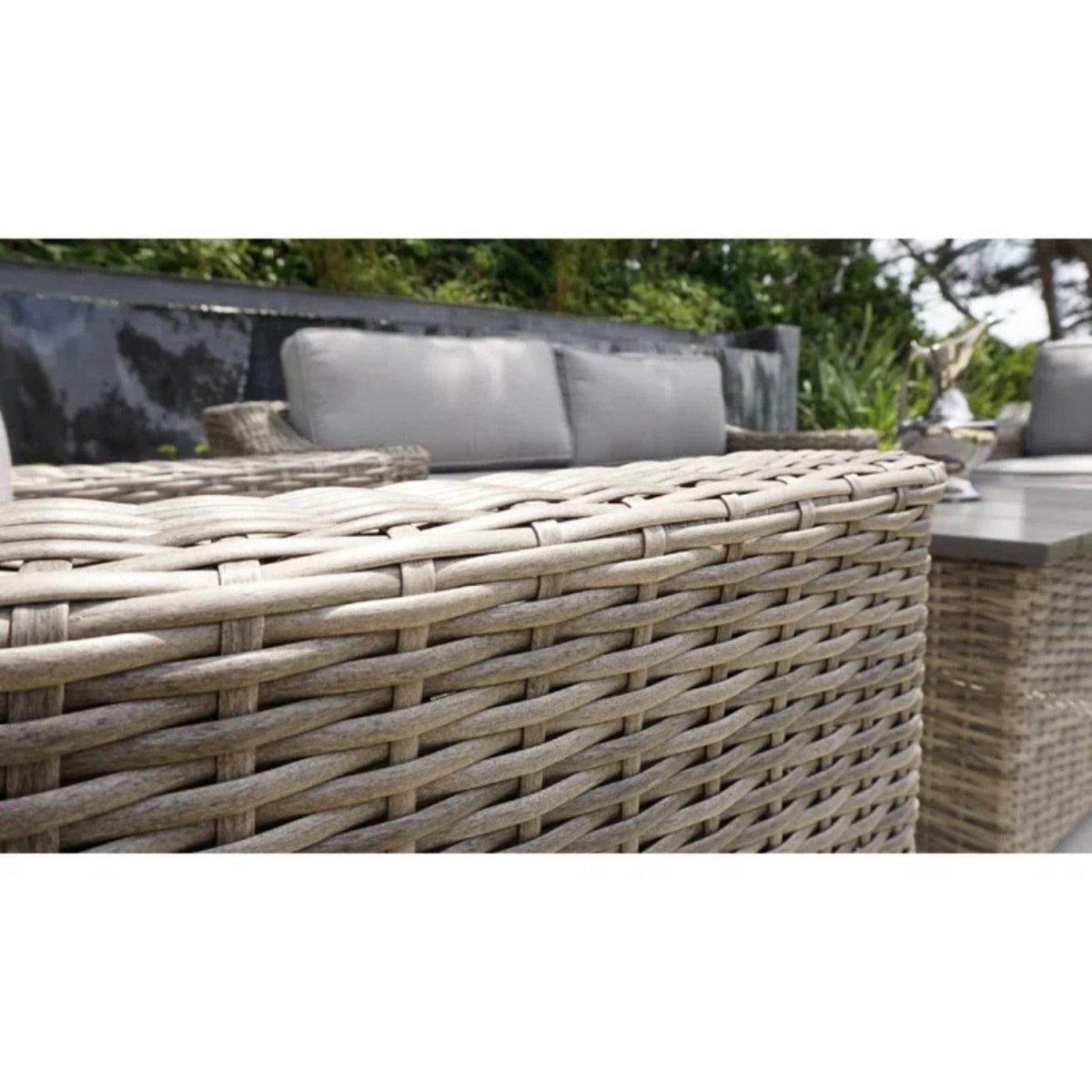 Fully Assembled 4 - Person Outdoor Wicker Seating Group With Cushions - Serenova - Omega Lifestyles