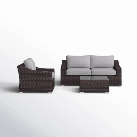 Fully Assembled 4 - Piece Outdoor Wicker Sectional Set - Serenova - Omega Lifestyles
