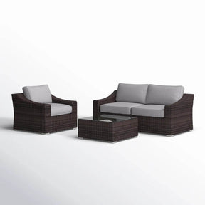 Fully Assembled 4-Piece Outdoor Wicker Sectional Set - Omega Lifestyles