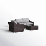Fully Assembled 4 - Piece Outdoor Wicker Sectional Set - Serenova - Omega Lifestyles