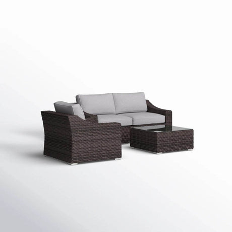 Fully Assembled 4 - Piece Outdoor Wicker Sectional Set - Serenova - Omega Lifestyles