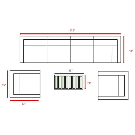 Fully Assembled 6 - Piece Outdoor Wicker Patio Sofa Set - Serenova - Omega Lifestyles