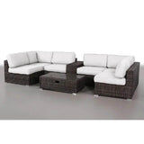 Fully Assembled Espresso Rattan Patio Seating Group - Serenova - Omega Lifestyles