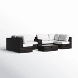 Fully Assembled Espresso Rattan Patio Seating Group - Serenova - Omega Lifestyles