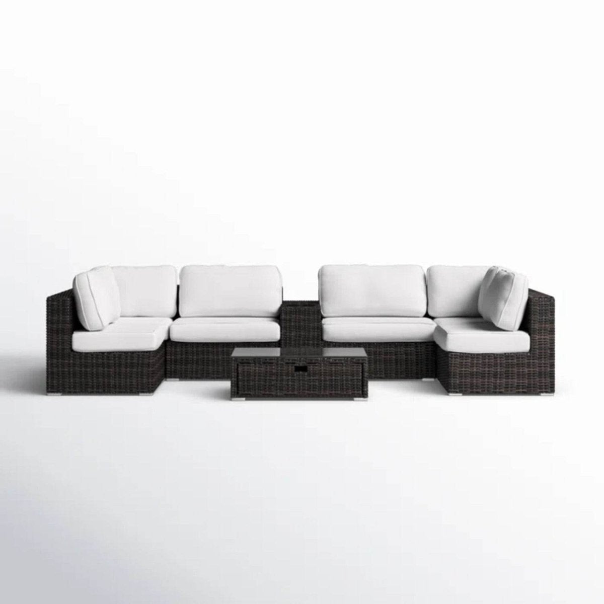 Fully Assembled Espresso Rattan Patio Seating Group - Serenova - Omega Lifestyles
