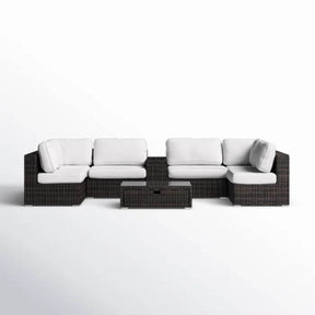 Fully Assembled Espresso Rattan Patio Seating Group - Omega Lifestyles