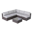 Fully Assembled Outdoor Wicker 4 - Person Seating Set With Cushions - Serenova - Omega Lifestyles