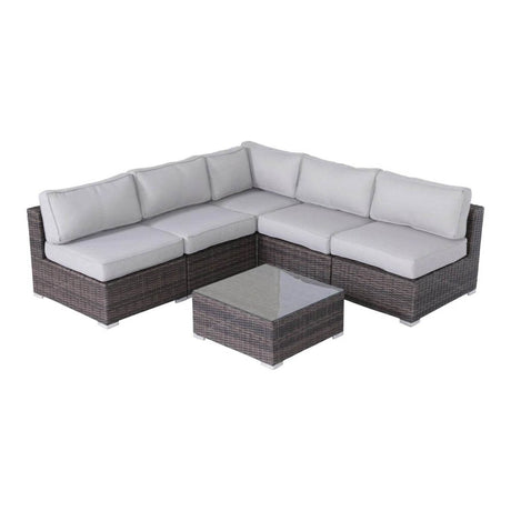 Fully Assembled Outdoor Wicker 4 - Person Seating Set With Cushions - Serenova - Omega Lifestyles