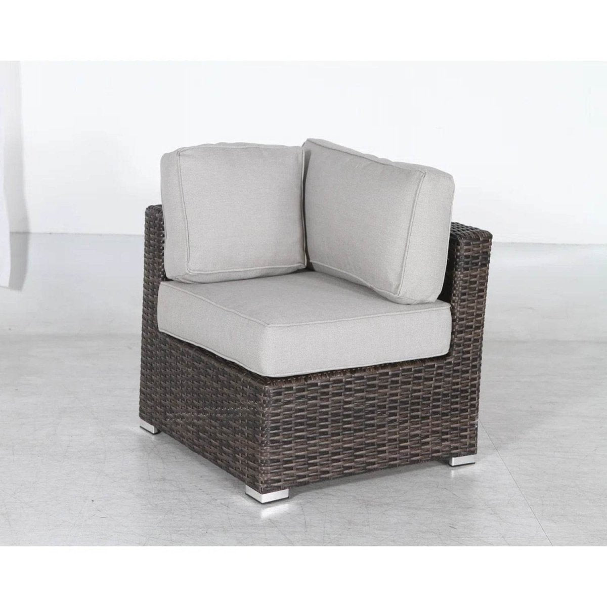 Fully Assembled Outdoor Wicker 4 - Person Seating Set With Cushions - Serenova - Omega Lifestyles