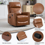 Genuine Leather Medium - Firm Heat Massage Recliner Chair - Serenova - Omega Lifestyles