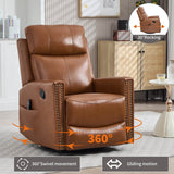 Genuine Leather Medium - Firm Heat Massage Recliner Chair - Serenova - Omega Lifestyles