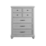 Gray Engineered Wood 7 - Drawer Chest Storage Dresser - Serenova - Omega Lifestyles