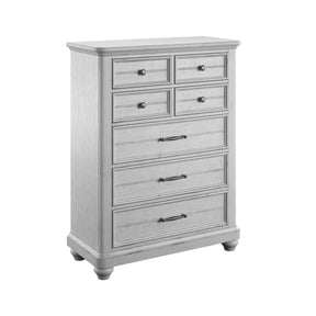 Gray Engineered Wood 7-Drawer Chest Storage Dresser - Omega Lifestyles