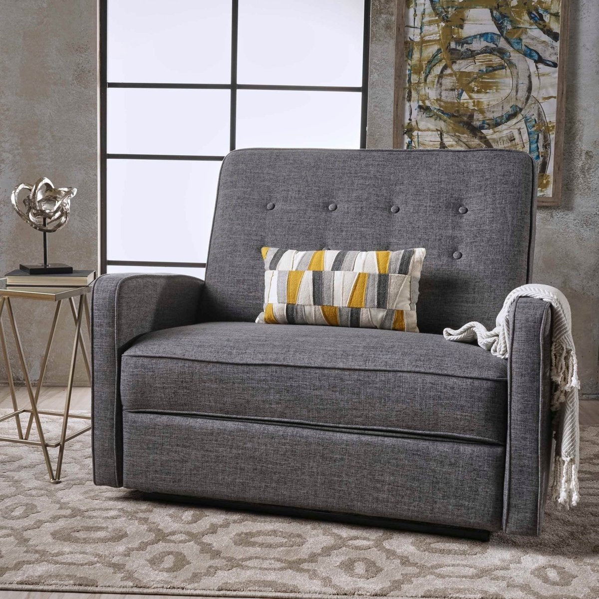 Gray Fabric Manual Recliner With Spacious Comfort - Serenova - Omega Lifestyles