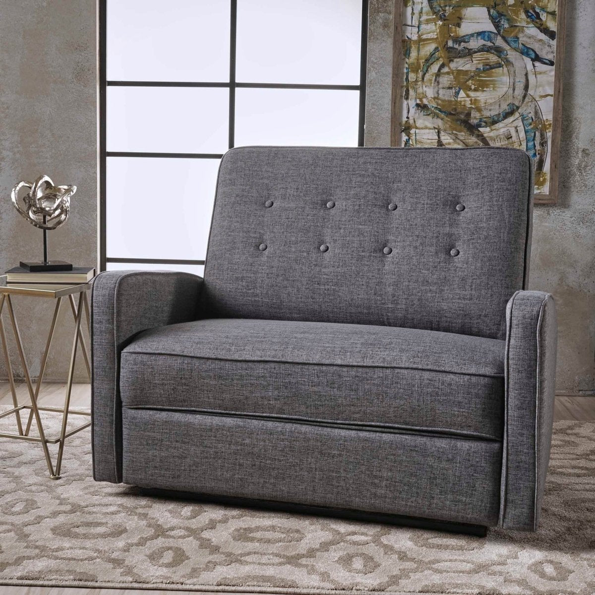 Gray Fabric Manual Recliner With Spacious Comfort - Serenova - Omega Lifestyles