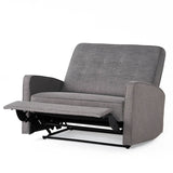 Gray Fabric Manual Recliner With Spacious Comfort - Serenova - Omega Lifestyles