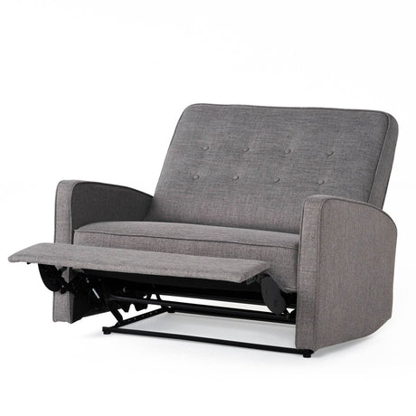 Gray Fabric Manual Recliner With Spacious Comfort - Serenova - Omega Lifestyles