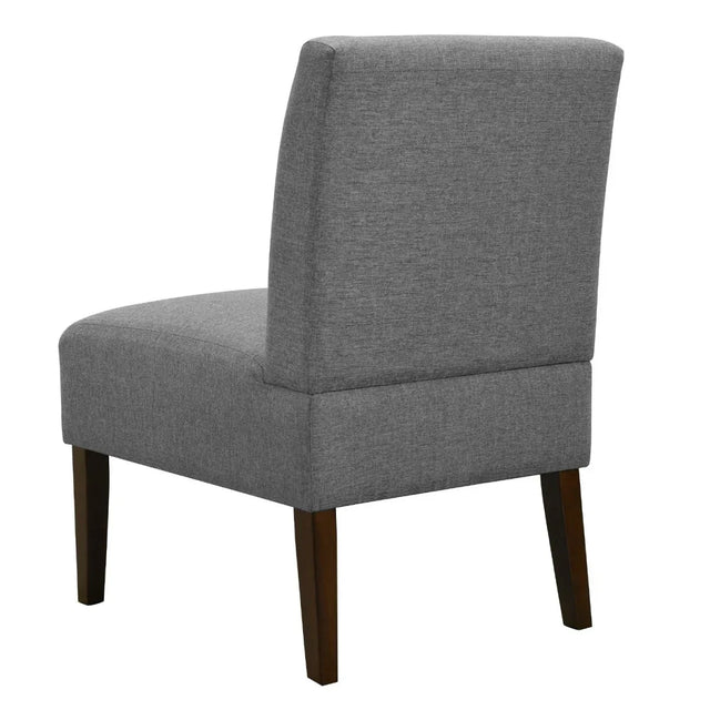 Gray Modern Armless Tufted Upholstered Accent Chair - Omega Lifestyles