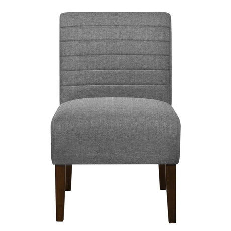 Gray Modern Armless Tufted Upholstered Accent Chair - Omega Lifestyles