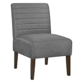 Gray Modern Armless Tufted Upholstered Accent Chair - Omega Lifestyles