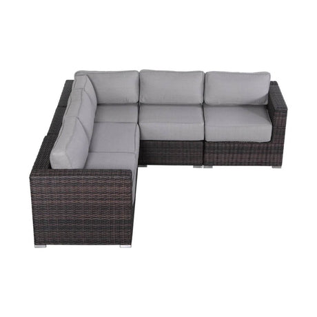 HDPE Wicker 4 - Person Outdoor Seating Group With Cushions - Serenova - Omega Lifestyles