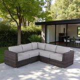 HDPE Wicker 4 - Person Outdoor Seating Group With Cushions - Serenova - Omega Lifestyles