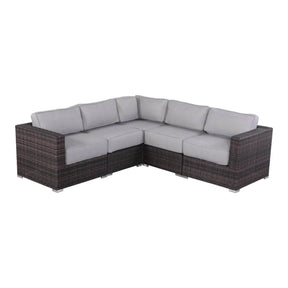 HDPE Wicker 4-Person Outdoor Seating Group With Cushions - Omega Lifestyles