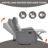 Heat Massage Manual Recliner Chair With Rocker Swivel - Serenova - Omega Lifestyles