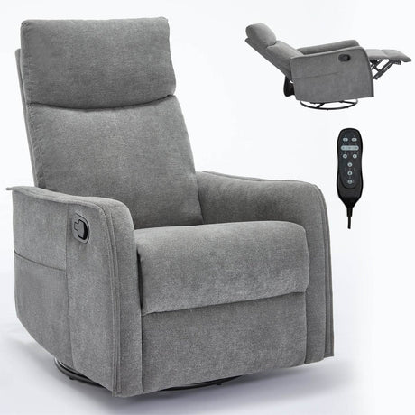 Heat Massage Manual Recliner Chair With Rocker Swivel - Serenova - Omega Lifestyles