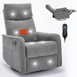 Heat Massage Manual Recliner Chair With Rocker Swivel - Serenova - Omega Lifestyles