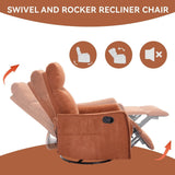 Heat Massage Manual Recliner Chair With Swivel Rocker - Serenova - Omega Lifestyles