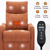 Heat Massage Manual Recliner Chair With Swivel Rocker - Serenova - Omega Lifestyles