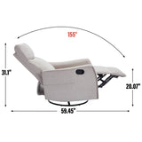 Heat Massage Medium - Firm Manual Recliner Chair With Swivel - Serenova - Omega Lifestyles