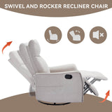 Heat Massage Medium - Firm Manual Recliner Chair With Swivel - Serenova - Omega Lifestyles