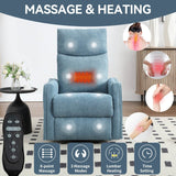 Heat Massage Medium - Firm Manual Recliner Chair With Swivel - Serenova - Omega Lifestyles