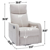 Heat Massage Medium - Firm Manual Recliner Chair With Swivel - Serenova - Omega Lifestyles
