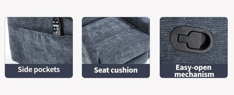 Heat Massage Recliner Chair With Swivel Rocker - Serenova - Omega Lifestyles