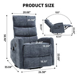 Heat Massage Recliner Chair With Swivel Rocker - Serenova - Omega Lifestyles