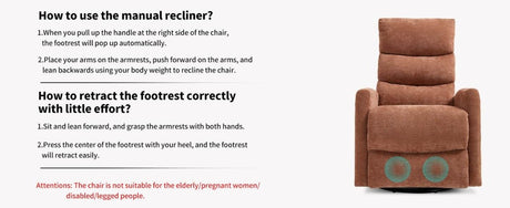 Heat Massage Recliner Chair With Swivel Rocker and Heat - Serenova - Omega Lifestyles