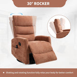 Heat Massage Recliner Chair With Swivel Rocker and Heat - Serenova - Omega Lifestyles